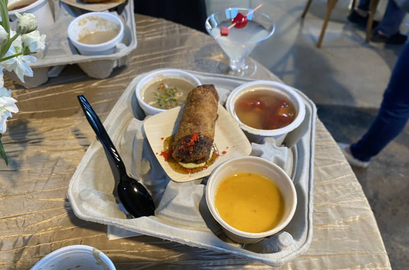 three soups and a snack stick