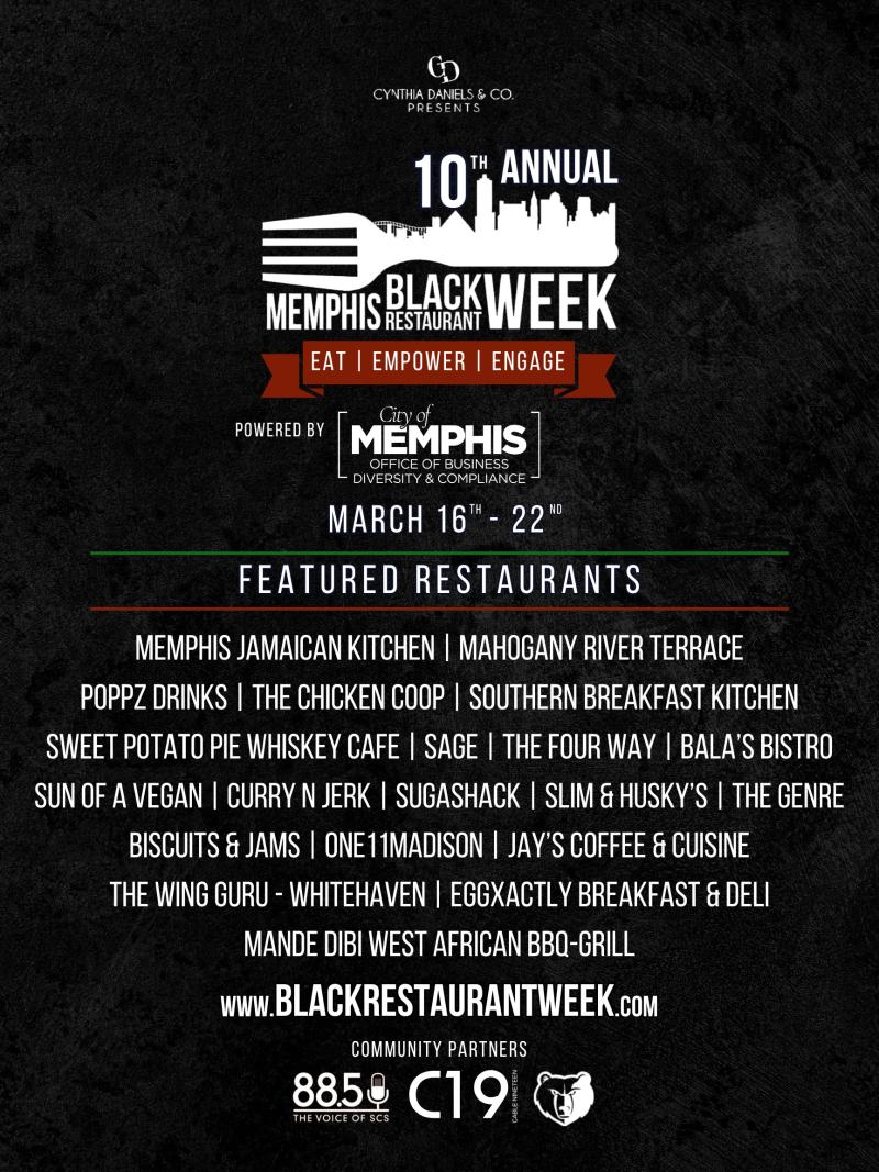 black restaurant week 2025 event graphic and lineup