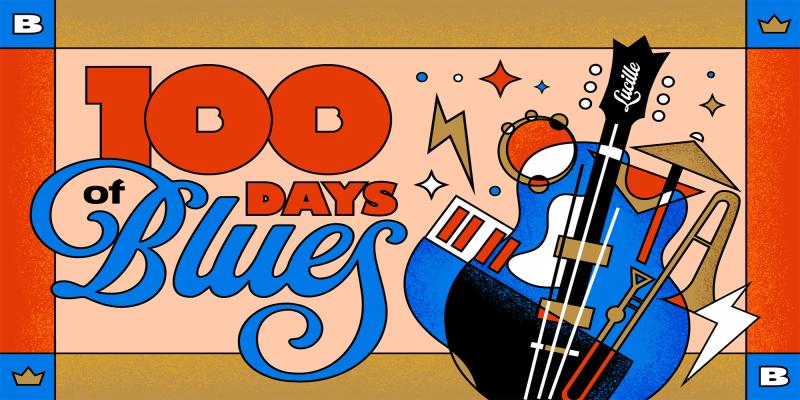 Promotional image for the 100 Days of Blues in Memphis