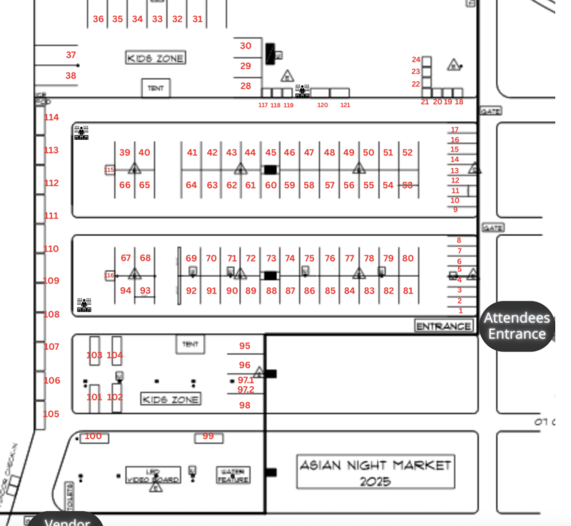 2025 asian night market vendor map