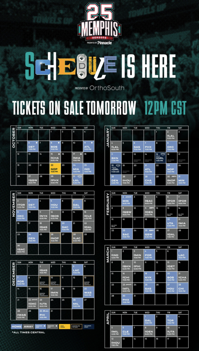 grizzlies schedule 2025-26