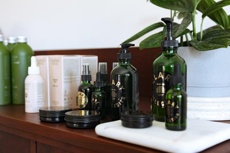 beauty products on display