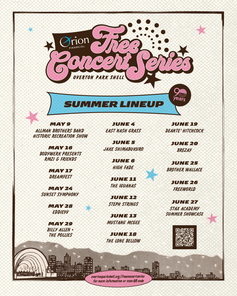 summer concert series lineup graphics