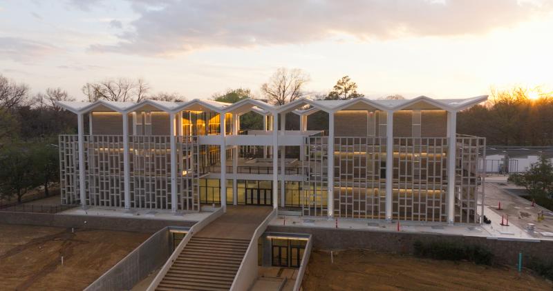 aerial view of Metal Museum new location in Overton Park