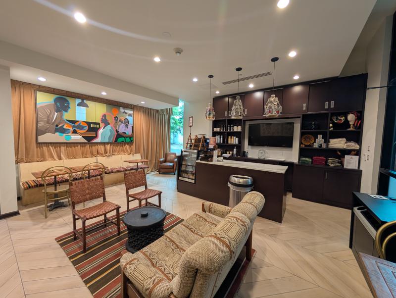 new corner cafe at hattiloo with ordering bar and lounge seating