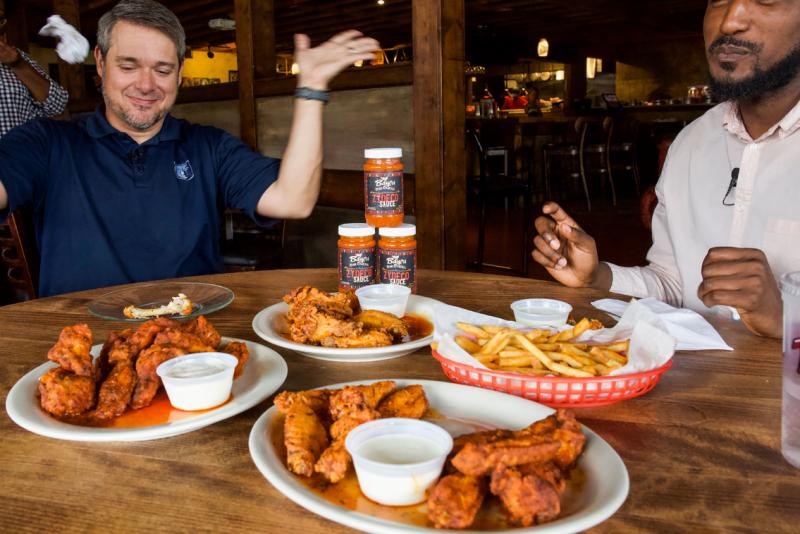 You have to try the delicious zydeco wings at Bayou Bar &amp; Grill. | Alex Shansky