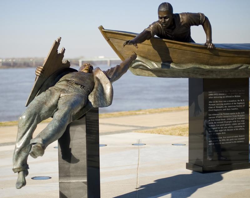 Statue Tom Lee Park Memphis