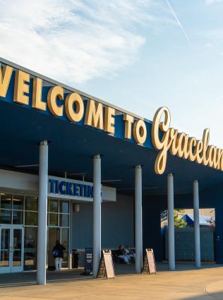 "welcome to graceland" entrance