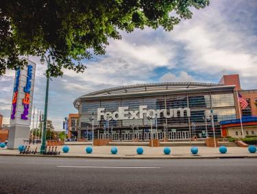 I Love Memphis Bollards at FedExForum