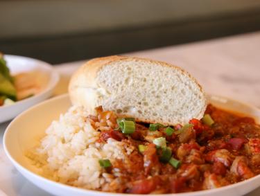 plate of creole food