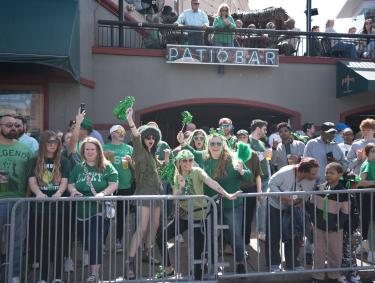 crowd of people at St. Patrick's Parade