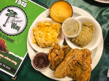 Fried Chicken with dressing from Four Way