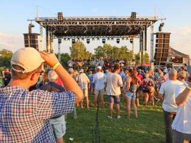 Grind City Festival - people staring at stage listening to music