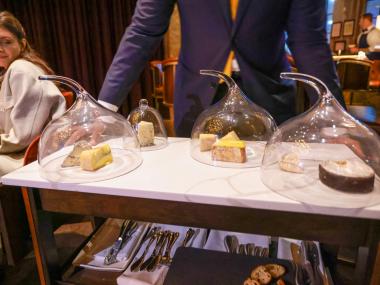 cheese cart at Amelia Gene's