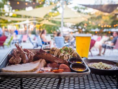food platter at loflin yard