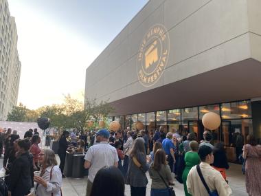 people gathering for indie memphis film festival
