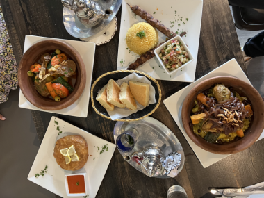 food spread on table