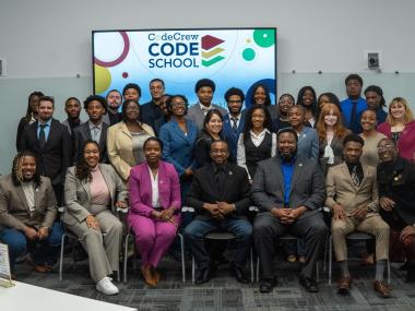 CodeCrew team sits for group photo