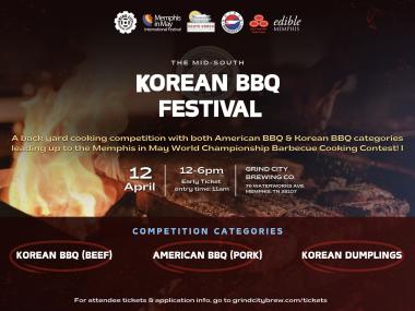 event graphic for Korean bbq festival