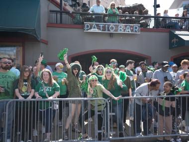 crowd of people at St. Patrick's Parade