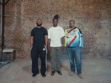 three african american men standing side by side looking into the camera, alexander, saint, and luther of tapped in 901