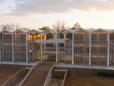 aerial view of Metal Museum new location in Overton Park